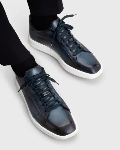 Berluti Men's Stellar Leather Low-Top Sneakers | Thumbnail 2 Berluti Men's Stellar Leather Low-Top Sneakers | Thumbnail 2