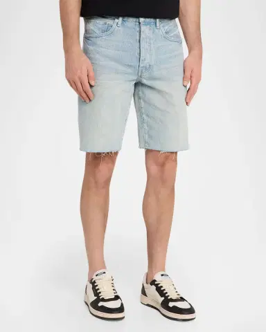 PURPLE Men 's P059 Denim Cutoff Shorts | Thumbnail 3 PURPLE Men 's P059 Denim Cutoff Shorts | Thumbnail 3