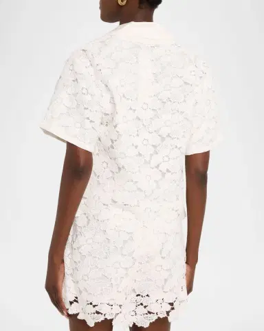 Simkhai Glenn Lace Camp Shirt | Thumbnail 3 Simkhai Glenn Lace Camp Shirt | Thumbnail 3