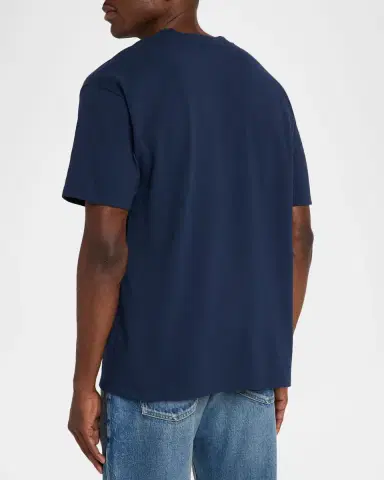 Saint Laurent Men's Embroidered Cassandre Logo T Shirt | Thumbnail 3 Saint Laurent Men's Embroidered Cassandre Logo T Shirt | Thumbnail 3