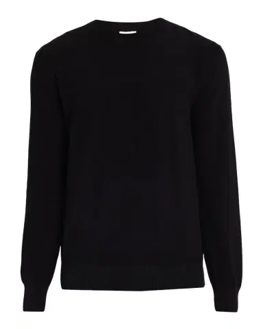 Saint Laurent Men's Solid Cotton Crewneck Knit Sweater | Thumbnail 1 Saint Laurent Men's Solid Cotton Crewneck Knit Sweater | Thumbnail 1