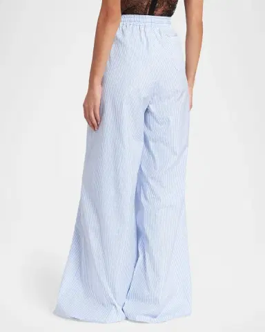 Dolce & Gabbana Embellished Striped Wide-Leg Pull-On Pants | Thumbnail 3 Dolce & Gabbana Embellished Striped Wide-Leg Pull-On Pants | Thumbnail 3