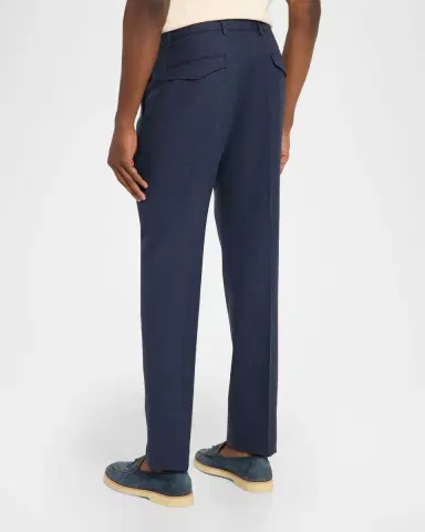 Stefano Ricci Men's Linen-Blend Drawstring Trousers | Thumbnail 2 Stefano Ricci Men's Linen-Blend Drawstring Trousers | Thumbnail 2