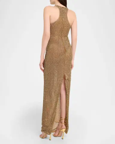 L 'AGENCE Paula Embellished Mesh Gown | Thumbnail 3 L 'AGENCE Paula Embellished Mesh Gown | Thumbnail 3