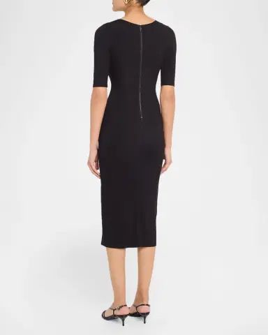 Milly Abbygail Floral-Print Jersey Midi Sheath Dress | Thumbnail 3 Milly Abbygail Floral-Print Jersey Midi Sheath Dress | Thumbnail 3