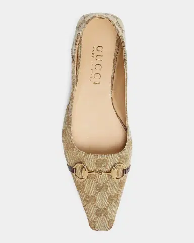 Gucci Vittoria GG Canvas Ballerina Flats | Thumbnail 4 Gucci Vittoria GG Canvas Ballerina Flats | Thumbnail 4