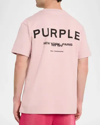PURPLE Men's Jersey Logo T-Shirt | Thumbnail 3 PURPLE Men's Jersey Logo T-Shirt | Thumbnail 3