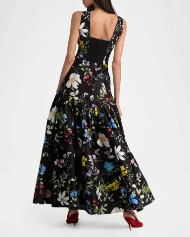 ALICE + OLIVIA Lila Structured Maxi Dress | Thumbnail 2 ALICE + OLIVIA Lila Structured Maxi Dress | Thumbnail 2