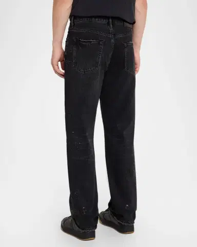 PURPLE Men 's P011 Sequins Wordmark Jeans | Thumbnail 3 PURPLE Men 's P011 Sequins Wordmark Jeans | Thumbnail 3