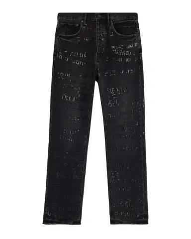 PURPLE Men 's P011 Sequins Wordmark Jeans | Thumbnail 1 PURPLE Men 's P011 Sequins Wordmark Jeans | Thumbnail 1
