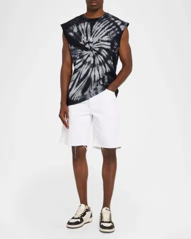 PURPLE Men's Tie-Dye Sleeveless Tank Top | Thumbnail 2 PURPLE Men's Tie-Dye Sleeveless Tank Top | Thumbnail 2