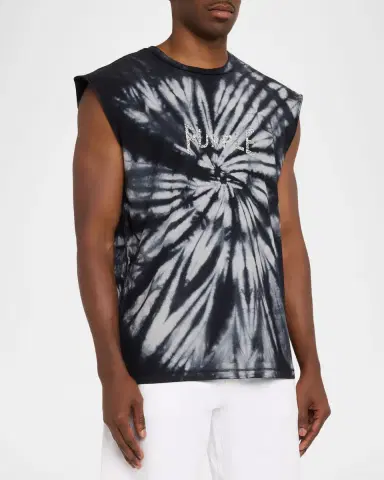 PURPLE Men's Tie-Dye Sleeveless Tank Top | Thumbnail 4 PURPLE Men's Tie-Dye Sleeveless Tank Top | Thumbnail 4