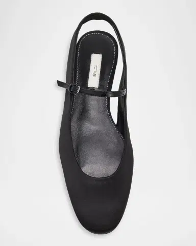 TOTEME Slingback Satin Mary Jane Flats | Thumbnail 6 TOTEME Slingback Satin Mary Jane Flats | Thumbnail 6
