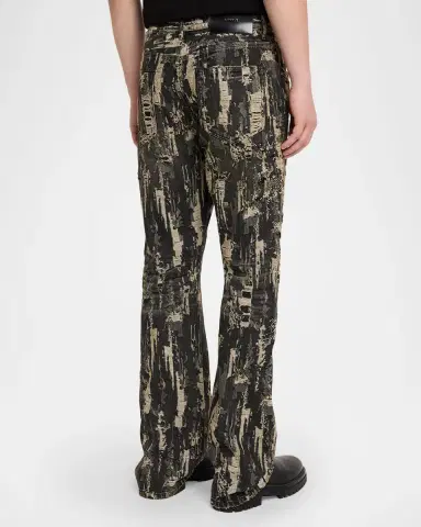 PURPLE Men's P026 Bead Splatter Destroy Jeans | Thumbnail 3 PURPLE Men's P026 Bead Splatter Destroy Jeans | Thumbnail 3