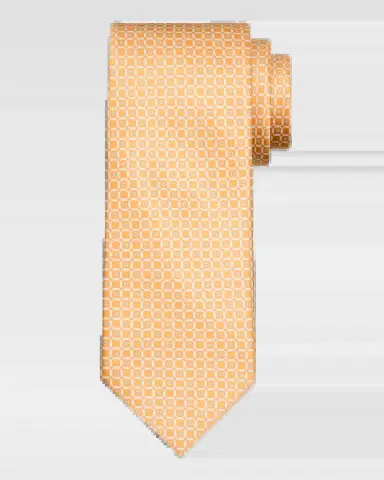 Stefano Ricci Men's Geometric Circle Jacquard Silk Tie | Thumbnail 2 Stefano Ricci Men's Geometric Circle Jacquard Silk Tie | Thumbnail 2