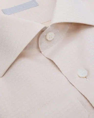 Stefano Ricci Men's Cotton Tonal Geometric Jacquard Dress Shirt | Thumbnail 1 Stefano Ricci Men's Cotton Tonal Geometric Jacquard Dress Shirt | Thumbnail 1