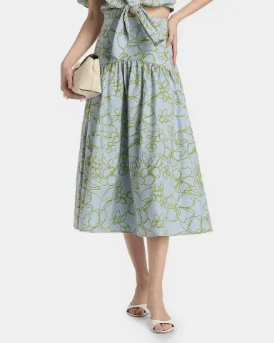 Cinq à Sept Zoanne Floral Embroidered Midi Skirt | Thumbnail 3 Cinq à Sept Zoanne Floral Embroidered Midi Skirt | Thumbnail 3