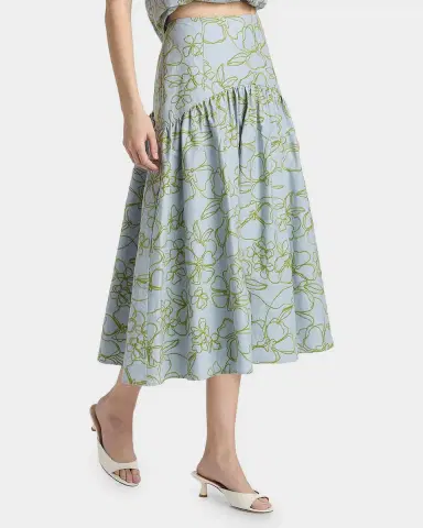 Cinq à Sept Zoanne Floral Embroidered Midi Skirt | Thumbnail 6 Cinq à Sept Zoanne Floral Embroidered Midi Skirt | Thumbnail 6