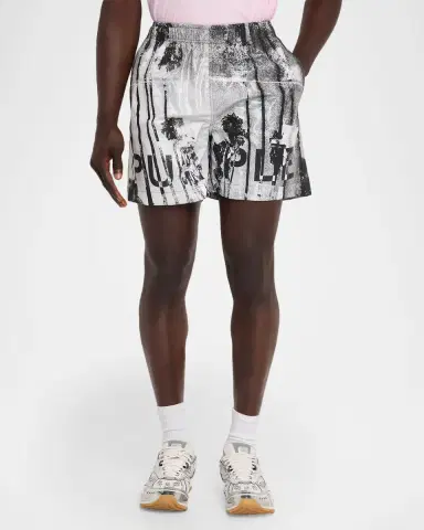 PURPLE Men's All-Round Palm Logo Pull-On Shorts | Thumbnail 4 PURPLE Men's All-Round Palm Logo Pull-On Shorts | Thumbnail 4