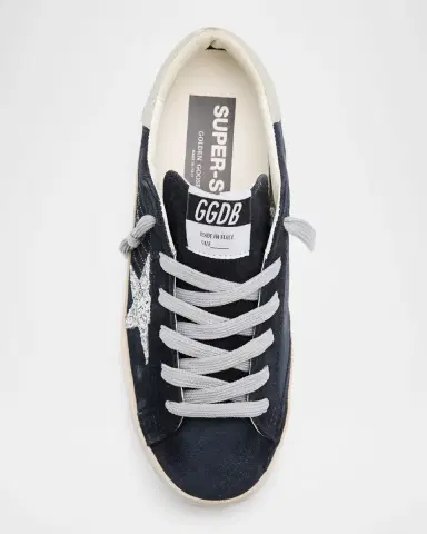 Golden Goose Super-Star Suede Glitter Low-Top Sneakers | Thumbnail 4 Golden Goose Super-Star Suede Glitter Low-Top Sneakers | Thumbnail 4