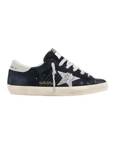 Golden Goose Super-Star Suede Glitter Low-Top Sneakers | Thumbnail 1 Golden Goose Super-Star Suede Glitter Low-Top Sneakers | Thumbnail 1