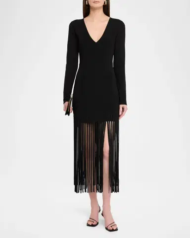 Toccin Evelina Long-Sleeve Fringe Dress | Thumbnail 2 Toccin Evelina Long-Sleeve Fringe Dress | Thumbnail 2