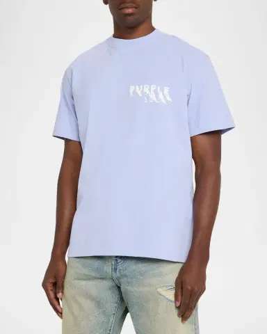 PURPLE Men's Jersey Graphic Logo T-Shirt | Thumbnail 4 PURPLE Men's Jersey Graphic Logo T-Shirt | Thumbnail 4