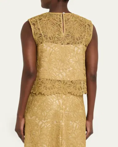 Vince Sleeveless Floral Lace Top | Thumbnail 3 Vince Sleeveless Floral Lace Top | Thumbnail 3