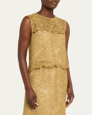 Vince Sleeveless Floral Lace Top | Thumbnail 4 Vince Sleeveless Floral Lace Top | Thumbnail 4