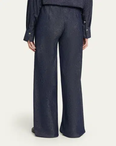 Vince Colette High-Rise Chambray Bias Pants | Thumbnail 3 Vince Colette High-Rise Chambray Bias Pants | Thumbnail 3