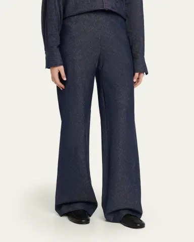 Vince Colette High-Rise Chambray Bias Pants | Thumbnail 4 Vince Colette High-Rise Chambray Bias Pants | Thumbnail 4