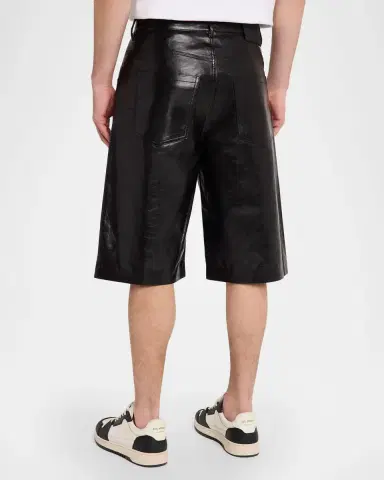 PURPLE Men's Leather Track Shorts | Thumbnail 3 PURPLE Men's Leather Track Shorts | Thumbnail 3
