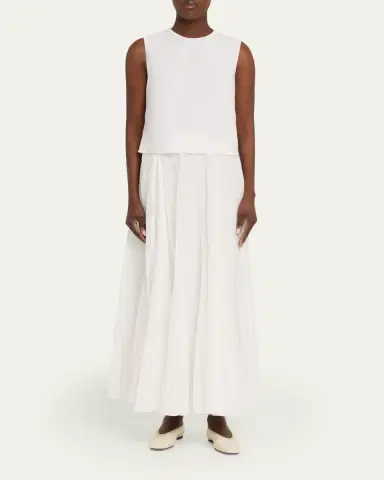 Vince Crinkled Plissé Cotton-Blend Maxi Skirt | Thumbnail 2 Vince Crinkled Plissé Cotton-Blend Maxi Skirt | Thumbnail 2