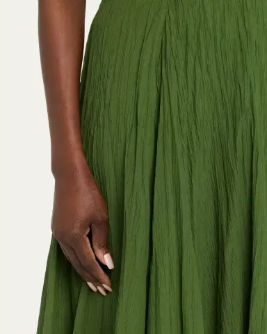 Vince Crinkled Plissé Cotton-Blend Maxi Skirt | Thumbnail 9 Vince Crinkled Plissé Cotton-Blend Maxi Skirt | Thumbnail 9