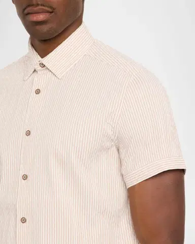 Robert Graham Men 's Fornillo Seersucker Short-Sleeve Shirt | Thumbnail 5 Robert Graham Men 's Fornillo Seersucker Short-Sleeve Shirt | Thumbnail 5