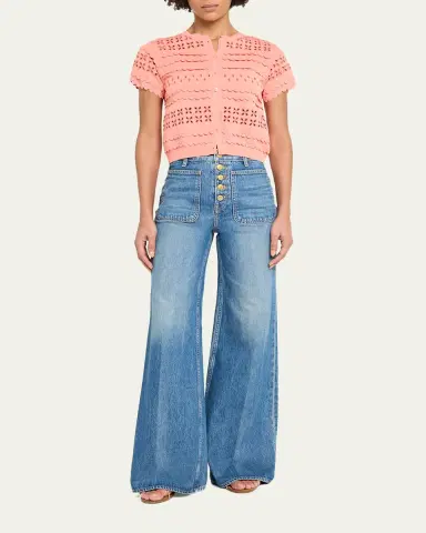 Ulla Johnson Abriana Eyelet Cropped Cardigan | Thumbnail 2 Ulla Johnson Abriana Eyelet Cropped Cardigan | Thumbnail 2