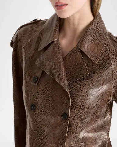 Mackage Dolores-SNK Double-Breasted Leather Jacket | Thumbnail 4 Mackage Dolores-SNK Double-Breasted Leather Jacket | Thumbnail 4