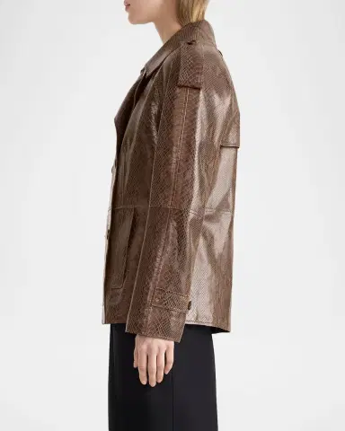 Mackage Dolores-SNK Double-Breasted Leather Jacket | Thumbnail 5 Mackage Dolores-SNK Double-Breasted Leather Jacket | Thumbnail 5