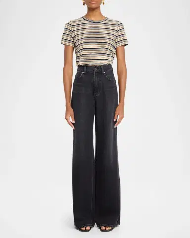 Veronica Beard Kasey Mid-Rise Wide-Leg Jeans | Thumbnail 2 Veronica Beard Kasey Mid-Rise Wide-Leg Jeans | Thumbnail 2