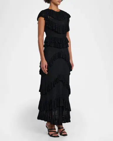 Ulla Johnson Magnolia Ruffled Knit Maxi Dress | Thumbnail 4 Ulla Johnson Magnolia Ruffled Knit Maxi Dress | Thumbnail 4