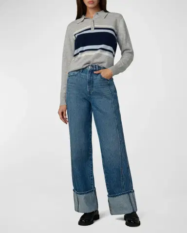 Joe's Jeans The Long-Sleeve Cashmere Polo Sweater | Thumbnail 2 Joe's Jeans The Long-Sleeve Cashmere Polo Sweater | Thumbnail 2