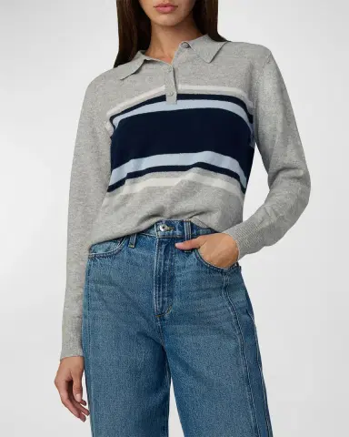 Joe's Jeans The Long-Sleeve Cashmere Polo Sweater | Thumbnail 4 Joe's Jeans The Long-Sleeve Cashmere Polo Sweater | Thumbnail 4