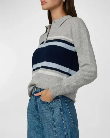 Joe's Jeans The Long-Sleeve Cashmere Polo Sweater | Thumbnail 6 Joe's Jeans The Long-Sleeve Cashmere Polo Sweater | Thumbnail 6