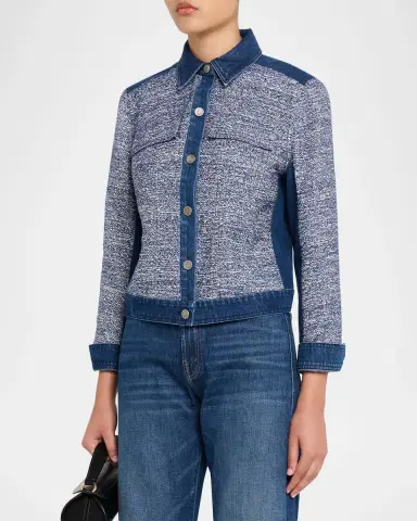 Kobi Halperin Gracie Textured Denim Jacket | Thumbnail 4 Kobi Halperin Gracie Textured Denim Jacket | Thumbnail 4