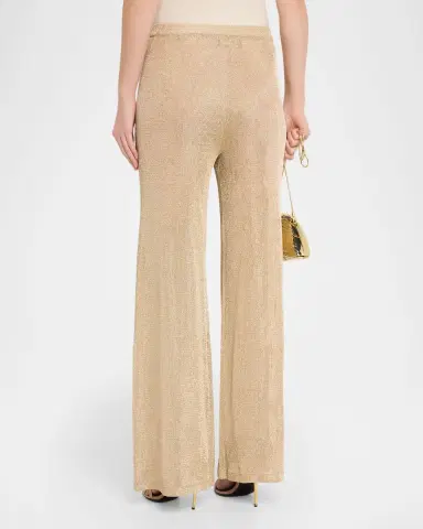 SEROYA Sheldon Metallic Knit Pants | Thumbnail 3 SEROYA Sheldon Metallic Knit Pants | Thumbnail 3