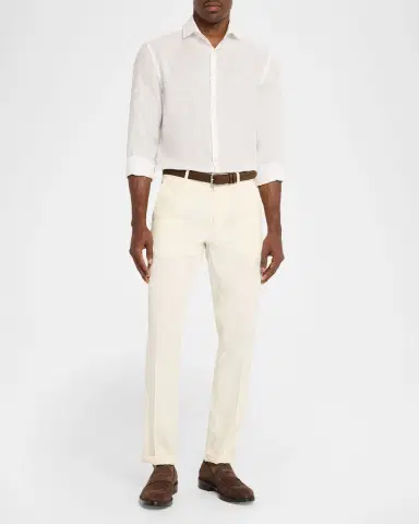 Canali Men's Linen Solid Sport Shirt | Thumbnail 2 Canali Men's Linen Solid Sport Shirt | Thumbnail 2