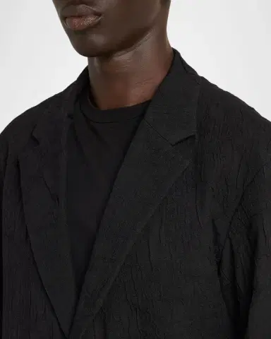 IM MEN Men's Shrink Jacquard Single-Breasted Blazer | Thumbnail 5 IM MEN Men's Shrink Jacquard Single-Breasted Blazer | Thumbnail 5