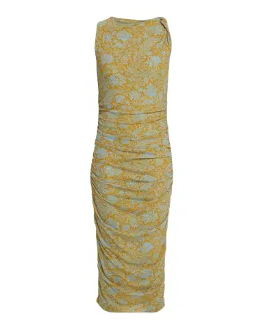 Veronica Beard Otessa Floral Ruched Mesh Midi Dress | Thumbnail 1 Veronica Beard Otessa Floral Ruched Mesh Midi Dress | Thumbnail 1