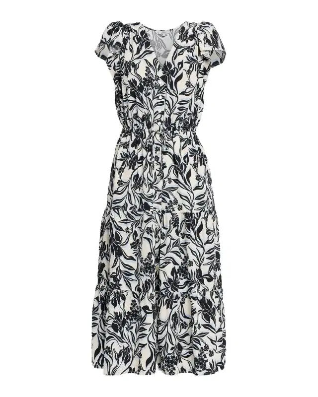 Roza Printed Cotton Poplin Midi Dress Roza Printed Cotton Poplin Midi Dress