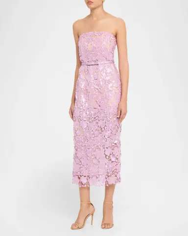 Retrofête Rowen Sequined Lace Midi Dress | Thumbnail 3 Retrofête Rowen Sequined Lace Midi Dress | Thumbnail 3